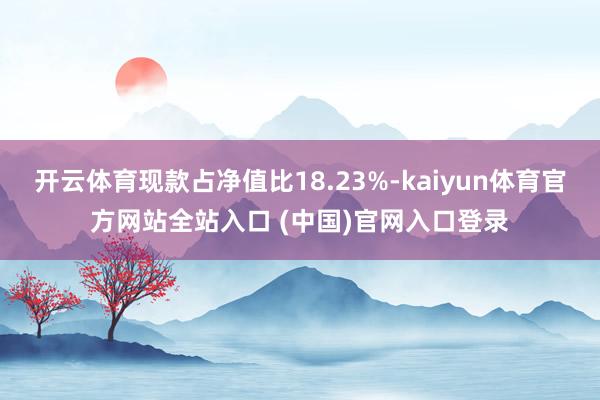 开云体育现款占净值比18.23%-kaiyun体育官方网站全站入口 (中国)官网入口登录