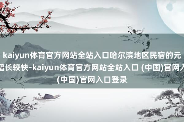 kaiyun体育官方网站全站入口哈尔滨地区民宿的元旦订单增长较快-kaiyun体育官方网站全站入口 (中国)官网入口登录