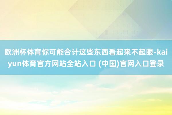 欧洲杯体育你可能合计这些东西看起来不起眼-kaiyun体育官方网站全站入口 (中国)官网入口登录