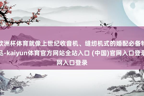 欧洲杯体育就像上世纪收音机、缝纫机式的婚配必备物品-kaiyun体育官方网站全站入口 (中国)官网入口登录