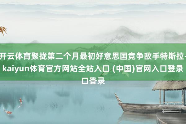 开云体育聚拢第二个月最初好意思国竞争敌手特斯拉-kaiyun体育官方网站全站入口 (中国)官网入口登录